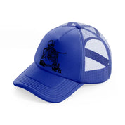 scary skeleton-blue-trucker-hat