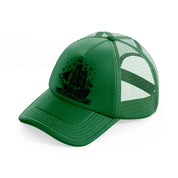 ship stars green trucker hat