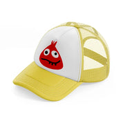 red monster yellow trucker hat