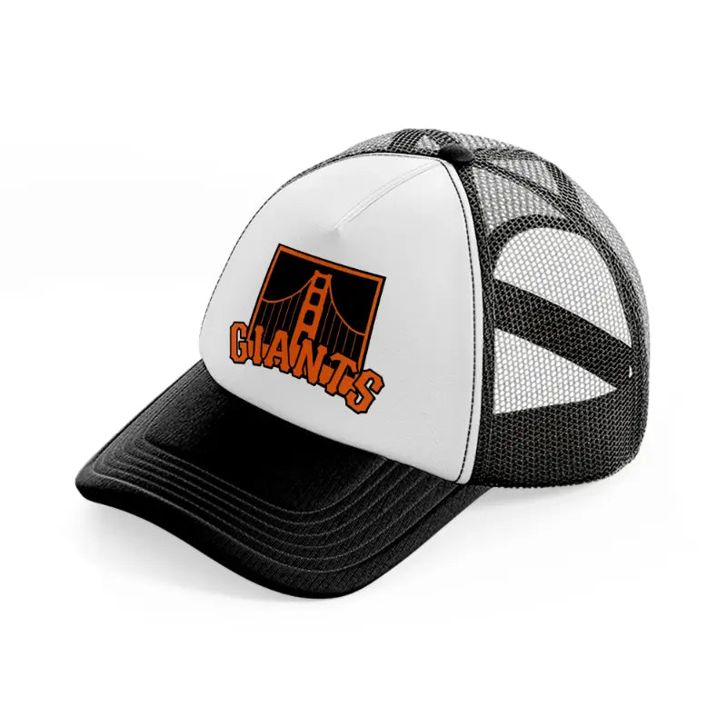 sf giants-black-and-white-trucker-hat