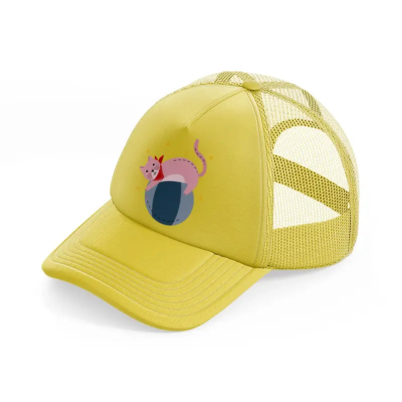 019 ball gold trucker hat