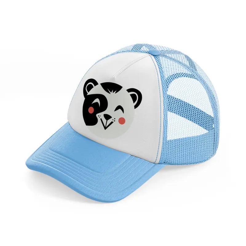 panda sky blue trucker hat