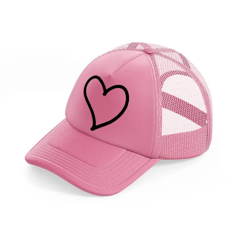 heart doodle-pink-trucker-hat