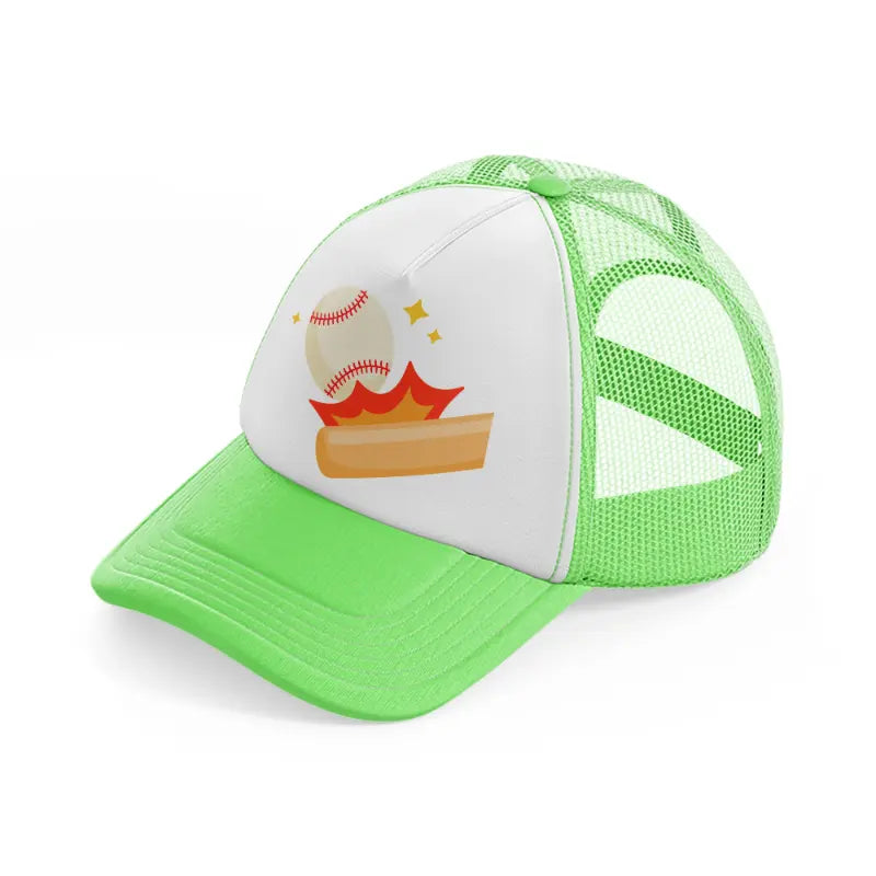 baseball hit-lime-green-trucker-hat