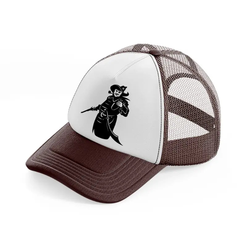 pirate piping-brown-trucker-hat