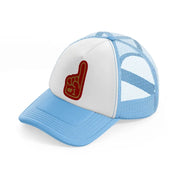 49ers #1 fan finger-sky-blue-trucker-hat