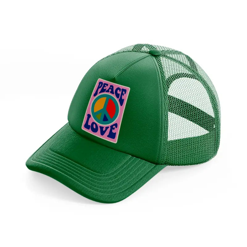 groovy love sentiments gs 02 green trucker hat