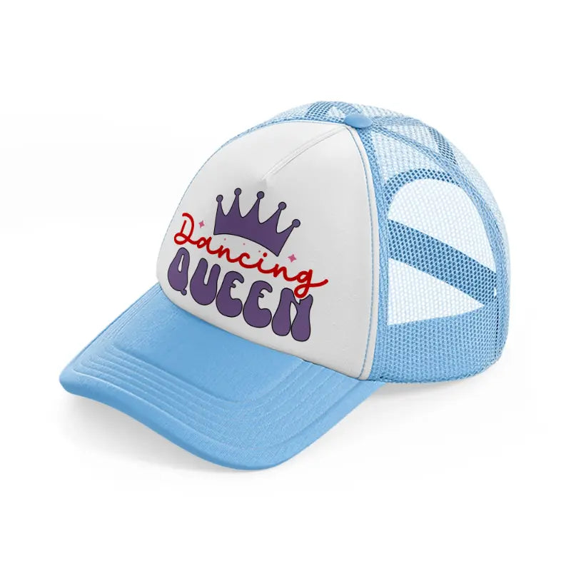 dancing queen-sky-blue-trucker-hat