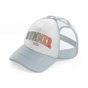 summer 2024 grey trucker hat