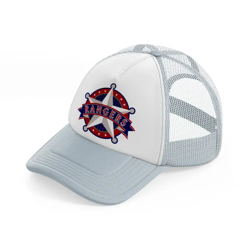 texas rangers star badge-grey-trucker-hat