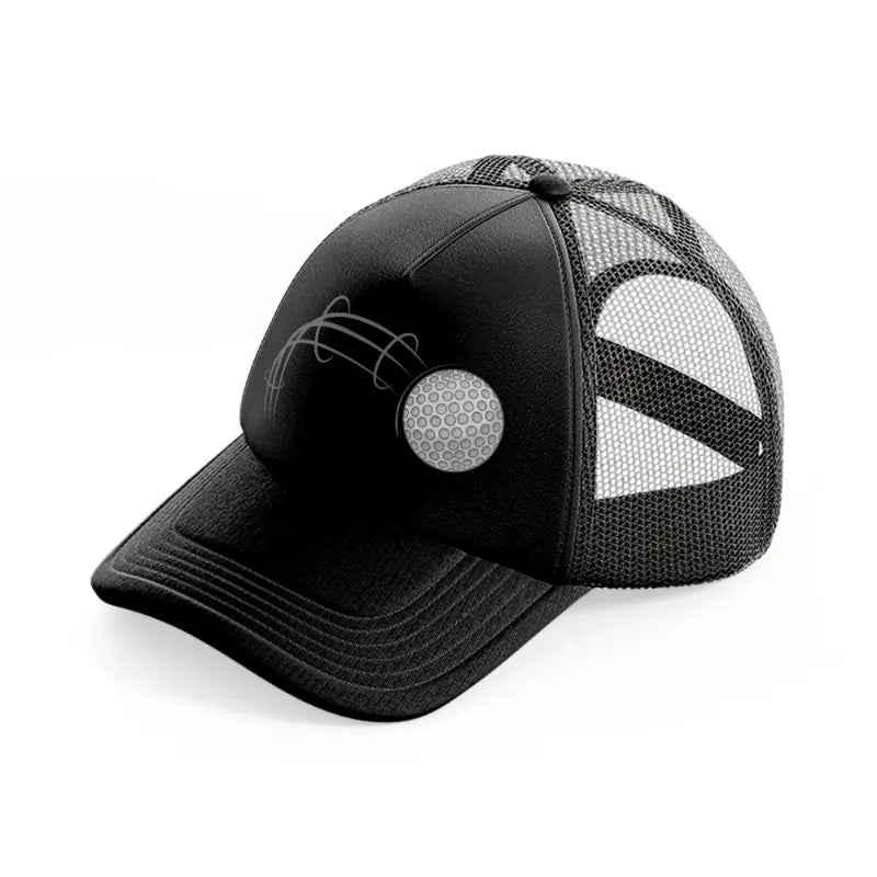 golf ball black trucker hat