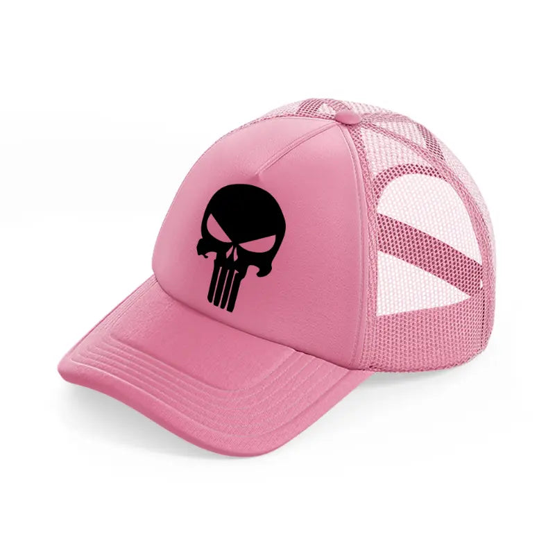skull black-pink-trucker-hat