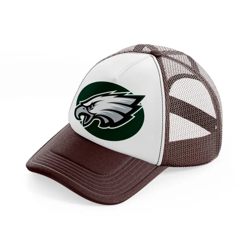 philadelphia eagles green emblem-brown-trucker-hat