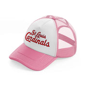 st louis cardinals retro-pink-and-white-trucker-hat