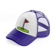 golf flag-purple-trucker-hat
