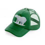 033 polar bear green trucker hat