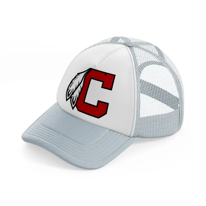 cleveland indians letter-grey-trucker-hat