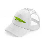 012 crocodile white trucker hat