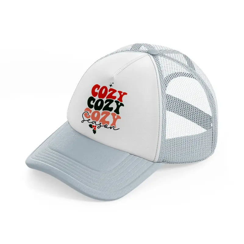 cozy season-grey-trucker-hat