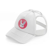 009 rabbit white trucker hat