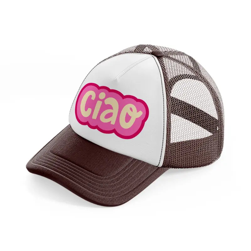 ciao pink-brown-trucker-hat