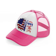 happy 4th july-01-neon-pink-trucker-hat