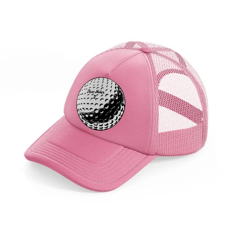 golf ball b&w pink trucker hat