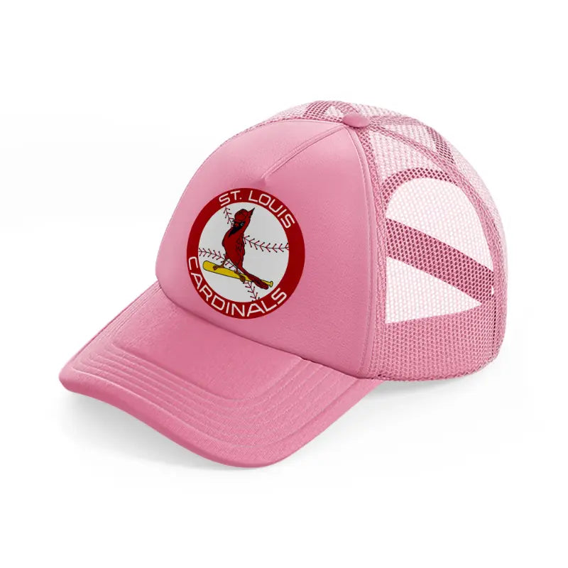 st louis cardinals retro badge-pink-trucker-hat
