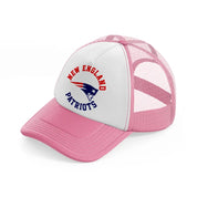 new england patriots circle-pink-and-white-trucker-hat