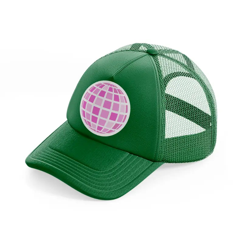 disco ball green trucker hat