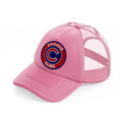 chicago cubs-pink-trucker-hat
