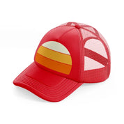 sun retro red trucker hat