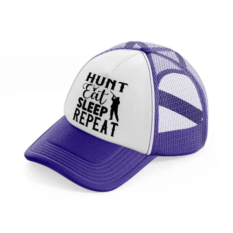 hunt eat sleep repeat-purple-trucker-hat