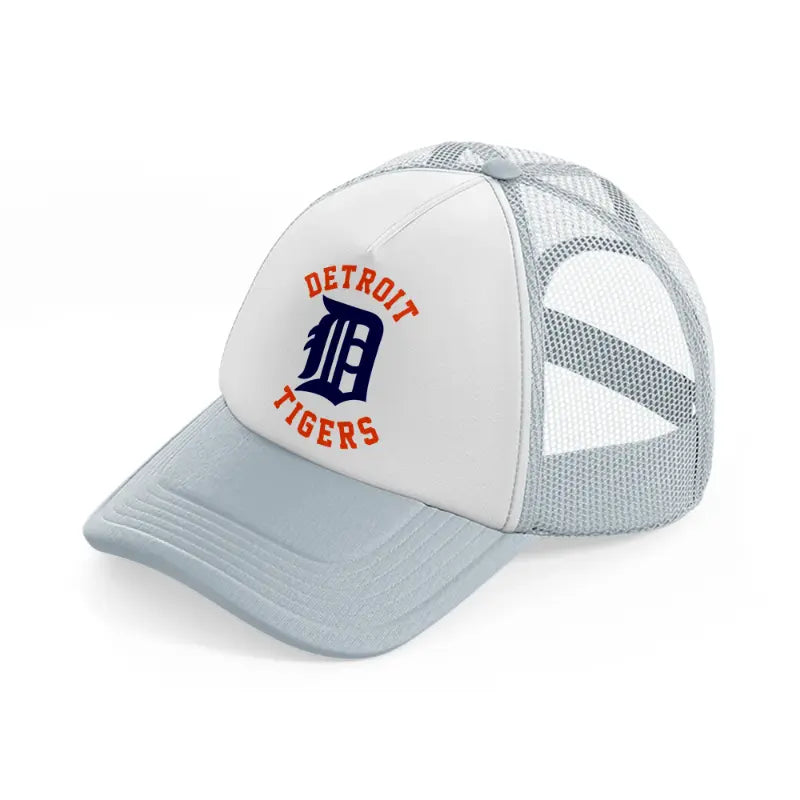 detroit tigers retro grey trucker hat