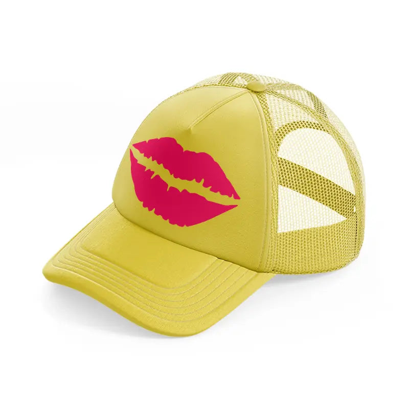 lips-gold-trucker-hat