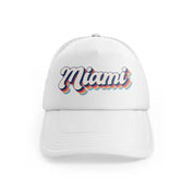 miami white trucker hat