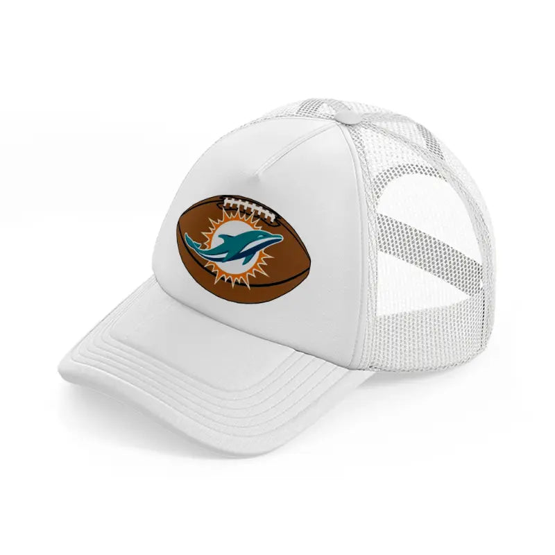 miami dolphins ball-white-trucker-hat