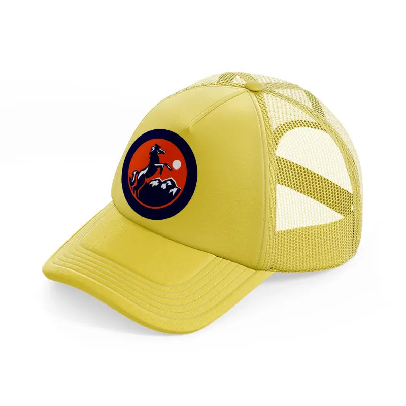 denver broncos badge-gold-trucker-hat