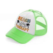 beach therapy-lime-green-trucker-hat