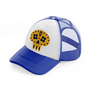 mexico skull-blue-and-white-trucker-hat