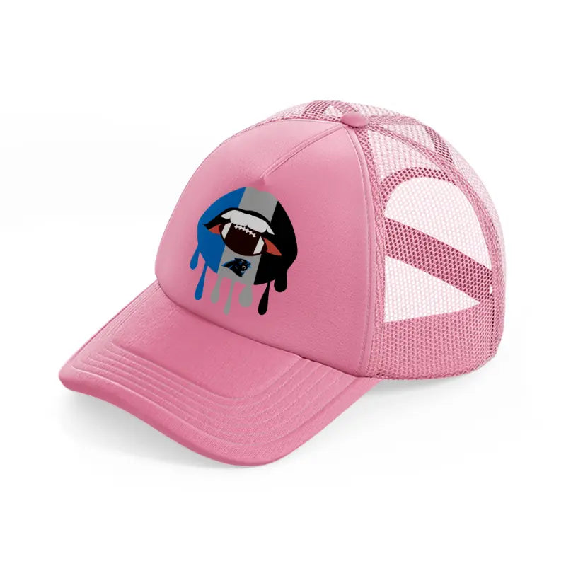 carolina panthers mouth-pink-trucker-hat
