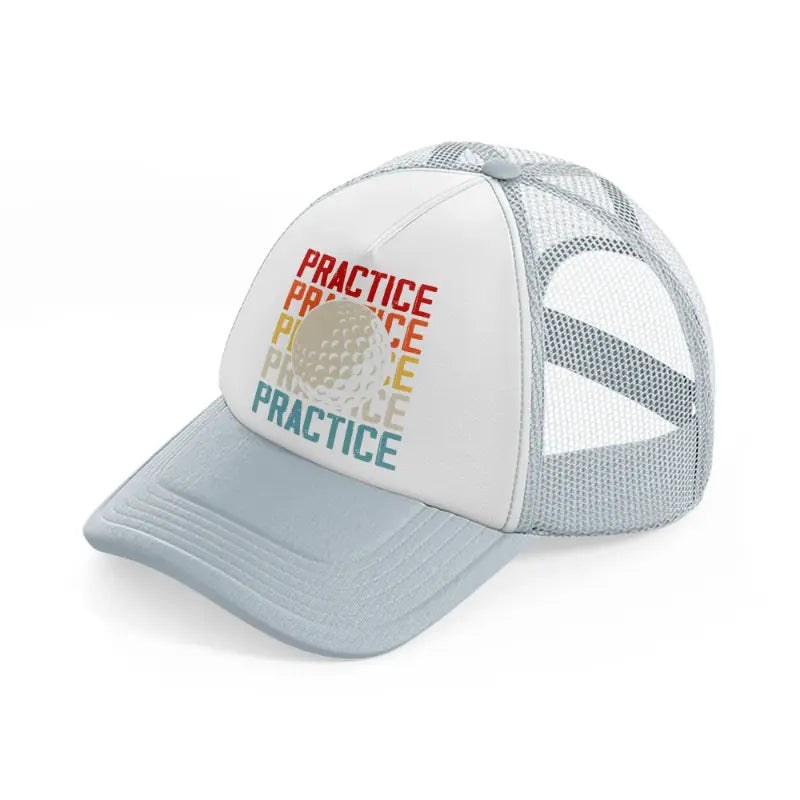 practice ball grey trucker hat