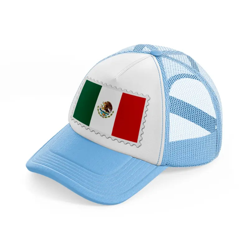 mexico stamp-sky-blue-trucker-hat