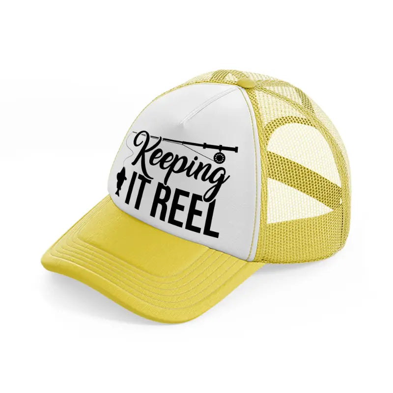 keeping it reel-yellow-trucker-hat
