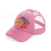 groovy elements 57 pink trucker hat