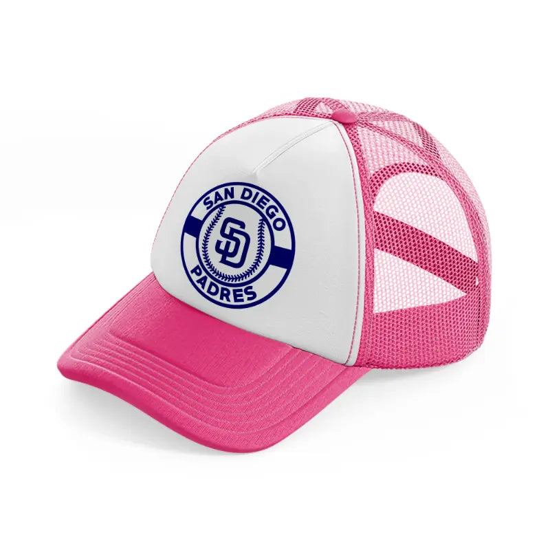 san diego padres retro-neon-pink-trucker-hat