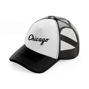 chicago font-black-and-white-trucker-hat