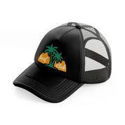 surf club-black-trucker-hat