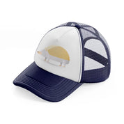 034 hedgehog navy blue and white trucker hat