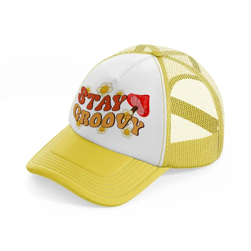 stay-groovy-yellow-trucker-hat